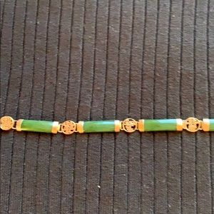 Vintage Jade and Gold Bracelet